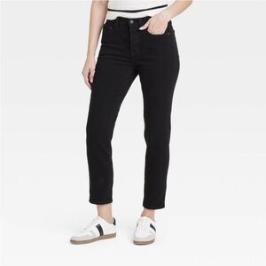 Universal Thread Mid-Rise 80's Slim Fit Jeans Black Ankle Length Skinny Size 12